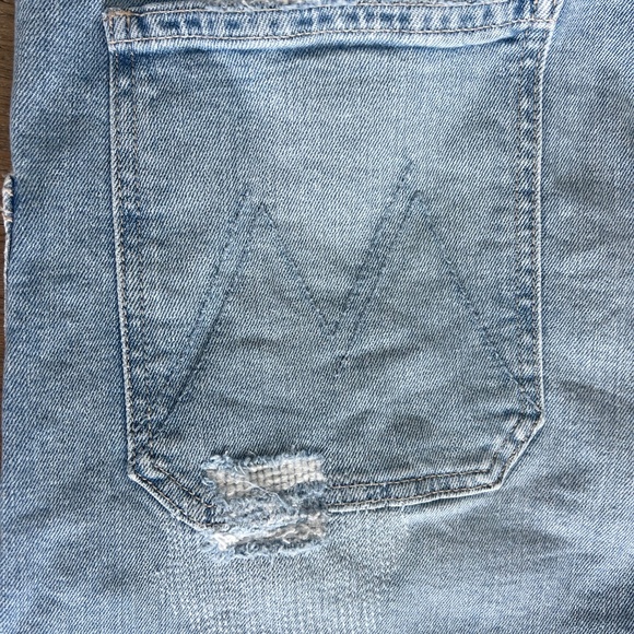 MOTHER The Patch Rambler Ankle Chew Relaxed Fit Wide Leg Jeans - Picture 12 of 16